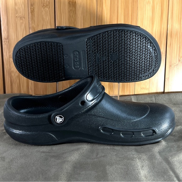 NWOT Crocs Black Bistro Clogs Unisex-Adult Slip Resistant Work Shoes Men 9 W 11 - Picture 11 of 11